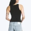 Fitted Hook & Eye Tank Top – Black Fitted Hook & Eye Tank Top – Black