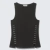 Fitted Hook & Eye Tank Top – Black Fitted Hook & Eye Tank Top – Black