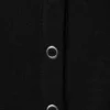Fitted Long-Sleeved Henley Top – Black Fitted Long-Sleeved Henley Top – Black