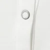 Fitted Long-Sleeved Henley Top – White Fitted Long-Sleeved Henley Top – White