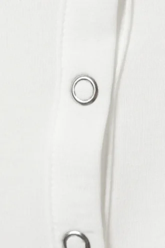 Fitted Long-Sleeved Henley Top – White