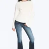 Fitted Long-Sleeved Top – Dusty White Fitted Long-Sleeved Top – Dusty White