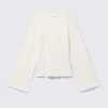 Fitted Long-Sleeved Top – Dusty White Fitted Long-Sleeved Top – Dusty White