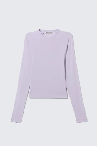 Fitted Raglan-Sleeved Top – Light Purple