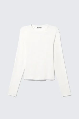 Fitted Raglan-Sleeved Top – White
