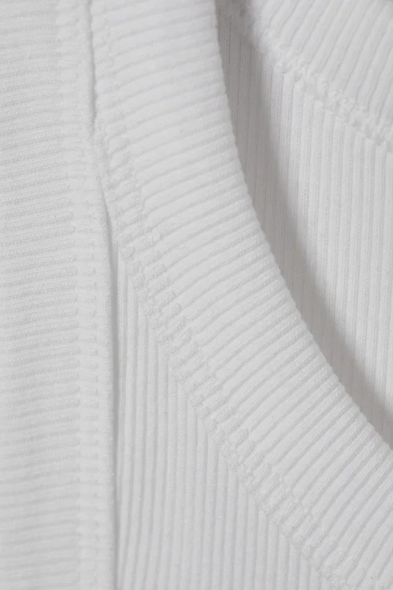 Fitted Rib Tank Top – White Fitted Rib Tank Top – White