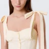 Fitted Ribbon Corset Top – Off-White Fitted Ribbon Corset Top – Off-White