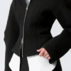 Fitted Scuba Zip Jacket – Black Fitted Scuba Zip Jacket – Black