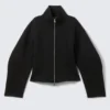 Fitted Scuba Zip Jacket – Black Fitted Scuba Zip Jacket – Black