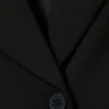 Fitted Single-Breasted Blazer – Black Fitted Single-Breasted Blazer – Black
