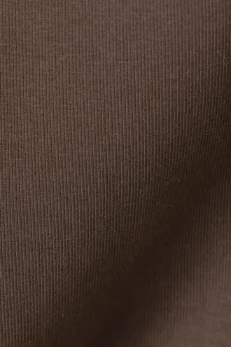 Fitted Square Neck Tank Top – Dark Brown