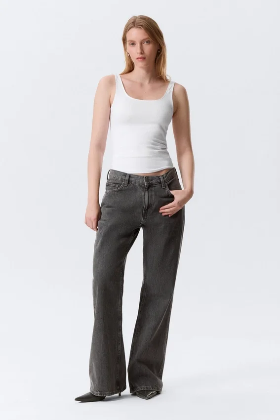 Fitted Square Neck Tank Top – White Fitted Square Neck Tank Top – White