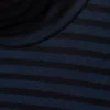 Fitted Striped Turtleneck Top – Striped Dark Blue Fitted Striped Turtleneck Top – Striped Dark Blue