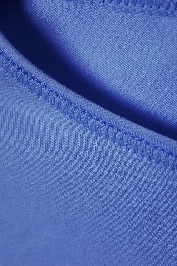 Fitted Three-Quarter Sleeve Top – Light Blue Fitted Three-Quarter Sleeve Top – Light Blue