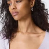 Fitted Three-Quarter Sleeve Top – Light Lilac Fitted Three-Quarter Sleeve Top – Light Lilac