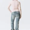 Fitted Turtleneck Top – Light Pink – the Garden
