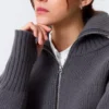 Fitted Turtleneck Wool Sweater – Dark Grey Fitted Turtleneck Wool Sweater – Dark Grey