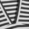 Fitted V-Neck Sleeveless Top – Black/White Stripe Fitted V-Neck Sleeveless Top – Black/White Stripe