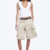 Fitted V-Neck Sleeveless Top – White Fitted V-Neck Sleeveless Top – White