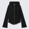 Fitted Zip Hoodie – Black Fitted Zip Hoodie – Black
