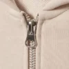 Fitted Zip Hoodie – Dusty Cream Fitted Zip Hoodie – Dusty Cream