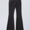 Flame Low Rise Slim Flared Jeans – Black Rinse – Black Flame Low Rise Slim Flared Jeans – Black Rinse – Black