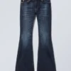 Flame Low Rise Slim Flared Jeans – Vein Blue – Dark Blue Flame Low Rise Slim Flared Jeans – Vein Blue – Dark Blue