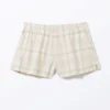 Flannel Boxer Shorts – Beige Check Flannel Boxer Shorts – Beige Check