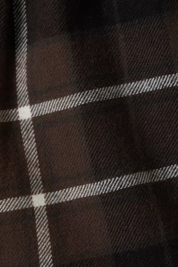 Flannel Pyjama Boxer Shorts – Checked Brown Flannel Pyjama Boxer Shorts – Checked Brown