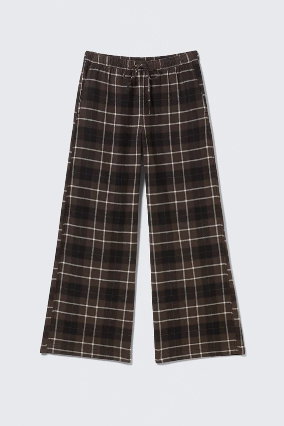 Flannel Pyjama Trousers – Checked Brown Flannel Pyjama Trousers – Checked Brown
