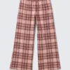 Flannel Pyjama Trousers – Pink & Brown Check Flannel Pyjama Trousers – Pink & Brown Check