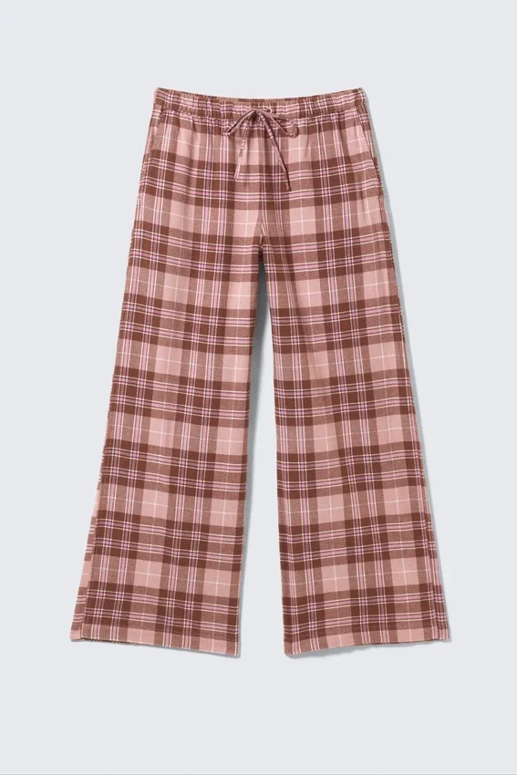 Flannel Pyjama Trousers – Pink & Brown Check Flannel Pyjama Trousers – Pink & Brown Check