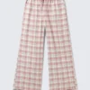 Flannel Pyjama Trousers – Pink & White Check Flannel Pyjama Trousers – Pink & White Check