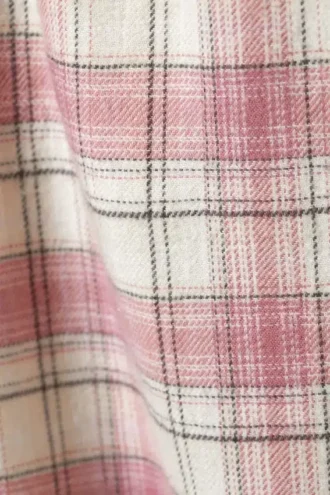Flannel Pyjama Trousers – Pink & White Check