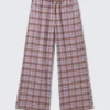 Flannel Pyjama Trousers – Purple Check Flannel Pyjama Trousers – Purple Check
