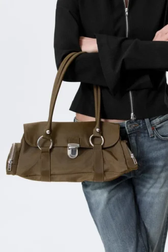 Flap Shoulder Bag – Dark Mole