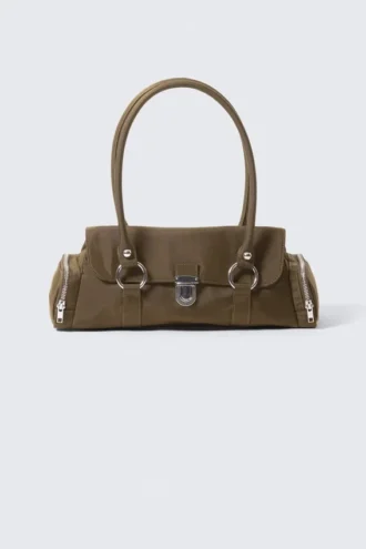 Flap Shoulder Bag – Dark Mole