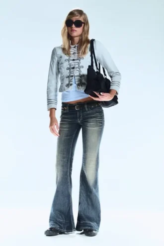 Flare Low Rise Flared Skinny Jeans – Steel Blue – Medium Blue | Cheap Monday Gb