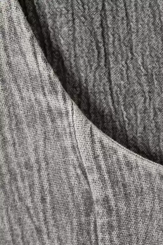 Flared Boat-Neck Mini Twill Dress – Washed Grey Flared Boat-Neck Mini Twill Dress – Washed Grey