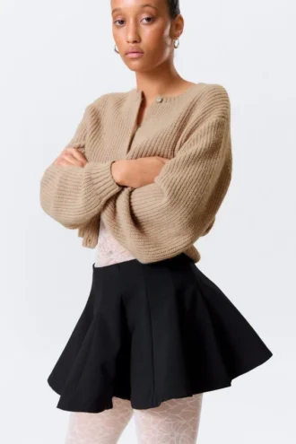 Flared Mini Tutu Skirt – Black