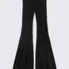 Flared Rhinestone Trousers – Black – Rhinestones Flared Rhinestone Trousers – Black – Rhinestones