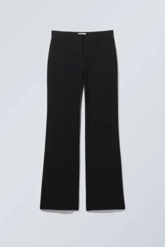 Flared Suiting Trousers – Black