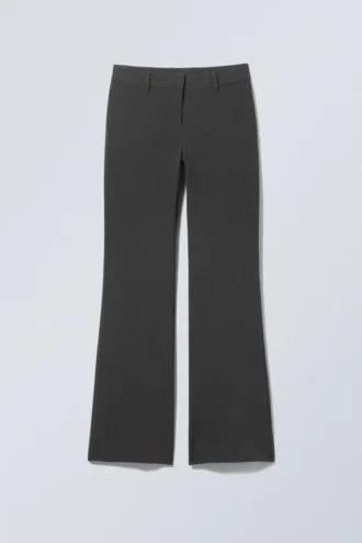 Flared Suiting Trousers – Dark Grey