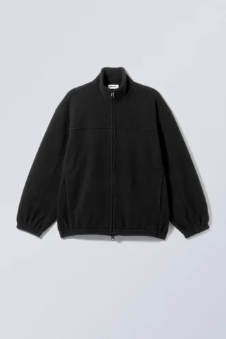 Fleece Zip Jacket – Black