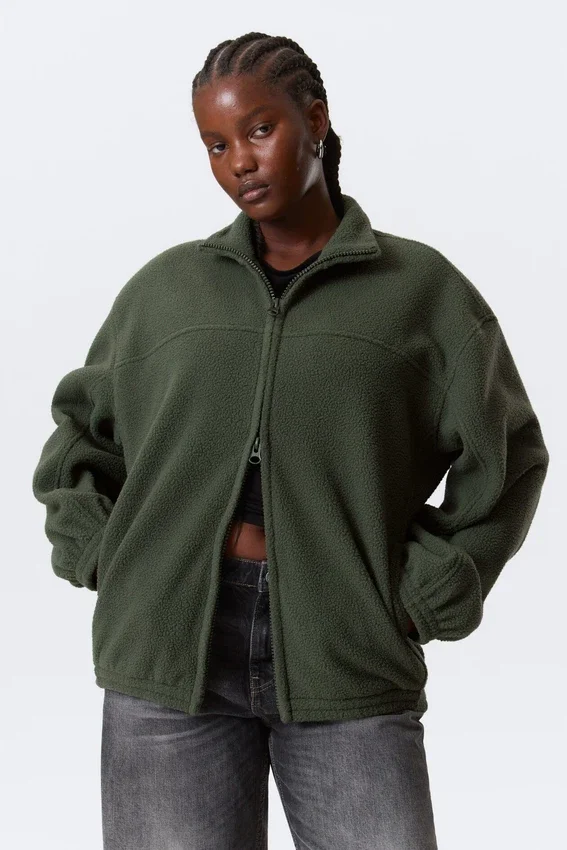Fleece Zip Jacket – Dark Green Fleece Zip Jacket – Dark Green