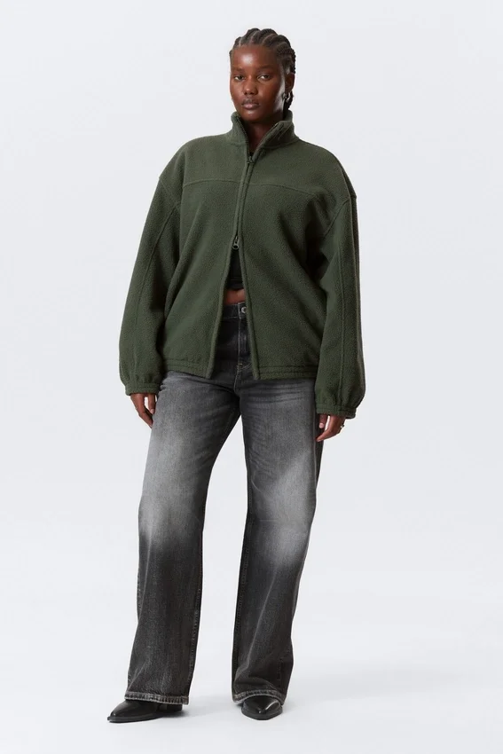 Fleece Zip Jacket – Dark Green Fleece Zip Jacket – Dark Green