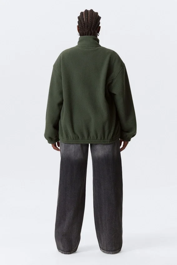 Fleece Zip Jacket – Dark Green Fleece Zip Jacket – Dark Green