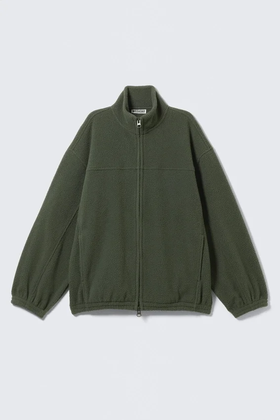 Fleece Zip Jacket – Dark Green Fleece Zip Jacket – Dark Green