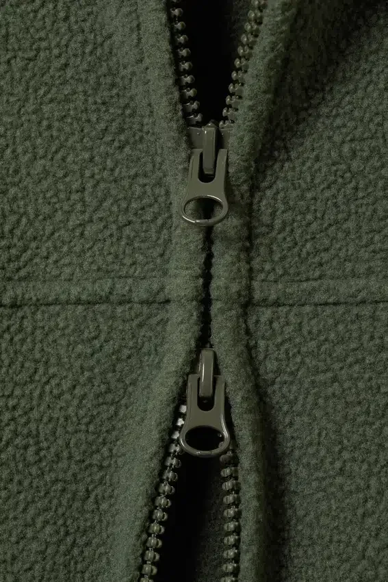 Fleece Zip Jacket – Dark Green Fleece Zip Jacket – Dark Green