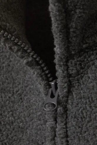 Fleece Zip Jacket – Dark Grey Melange